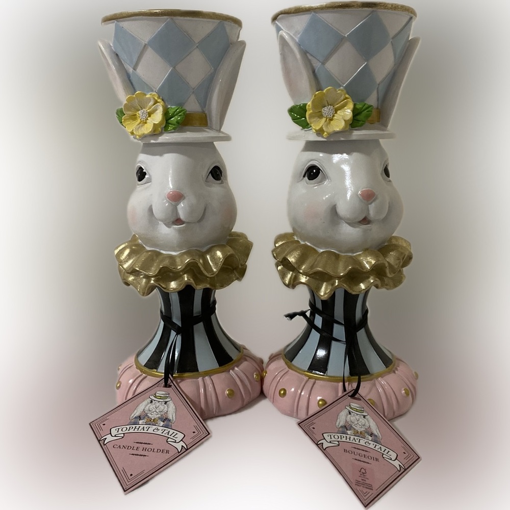 TOPHAT and TAILS candleholders